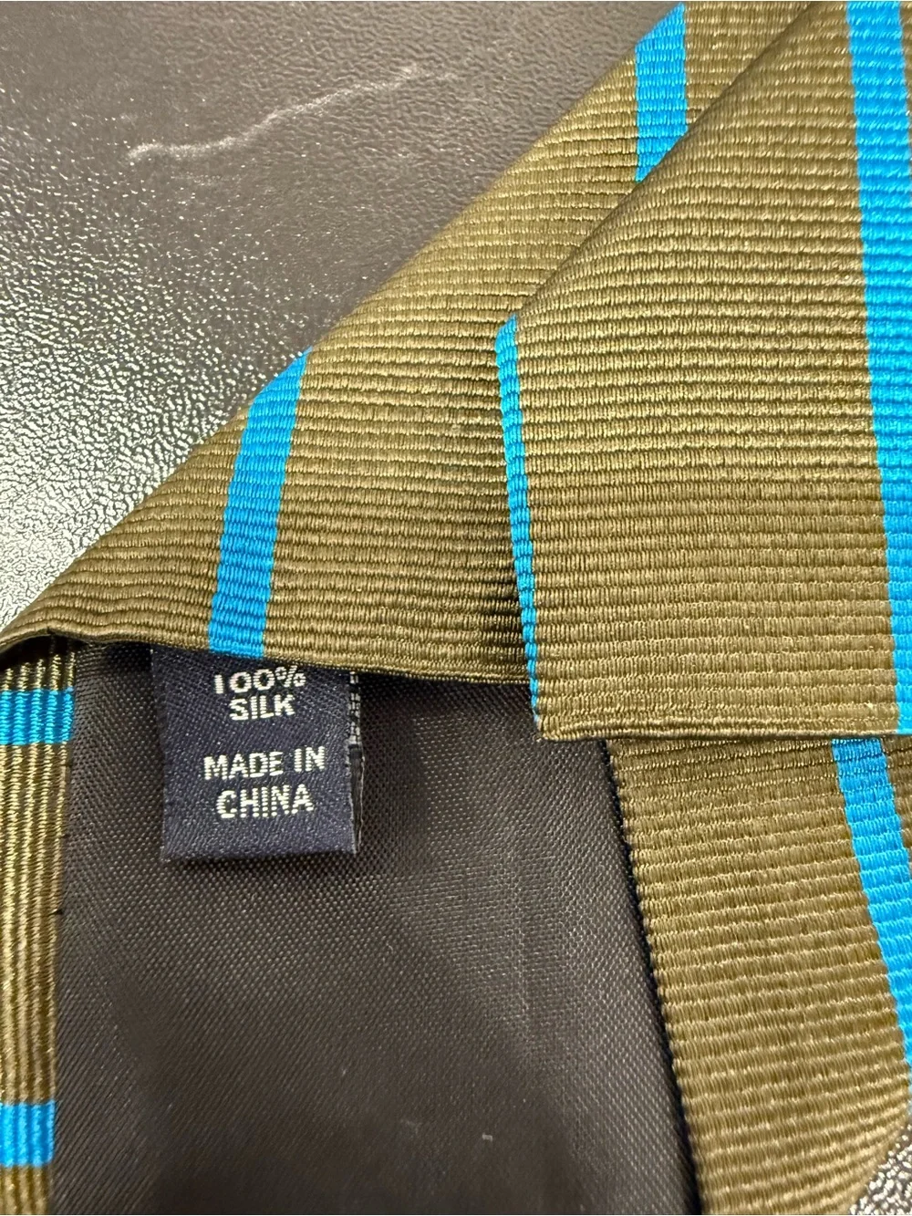 LN Crewcuts jcrew 100% Silk Striped Tie Green Blue Twill Boys teen Christmas